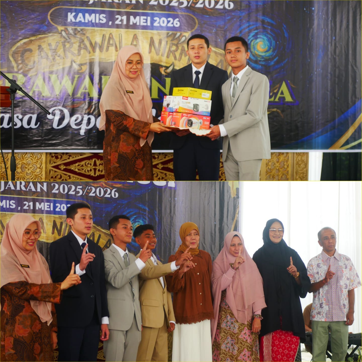 Kepala Sekolah SMPN 1 Bukittinggi Neldawati S.Pd Dalam Acara Perpisahan Siswa Kelas 9 Angkatan Ke-116 (Foto:Minangsatu)